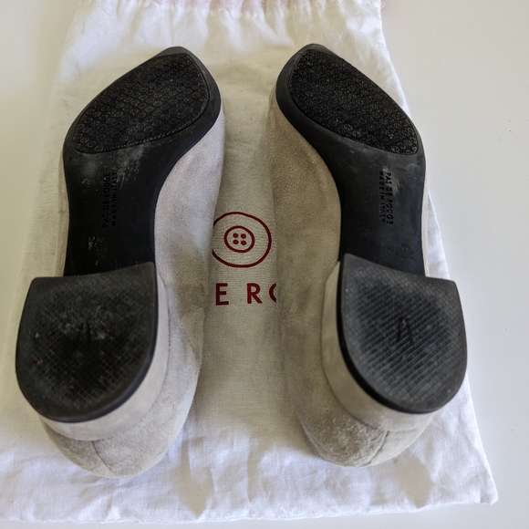 Pas De Rouge Almond Toe Bone Suede Ballet Flats sz 8 - Picture 4 of 4